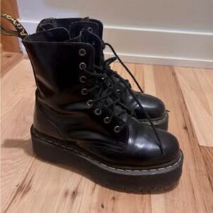 Dr. Martens Black Jadon Platform Lace-Up Boots